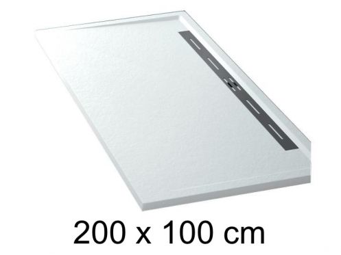 Receveur de douche caniveau latral - EDGE 200x100