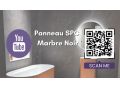 Marble Dark 120x260 cm - Panneau mural en SPC, finition marbre noir