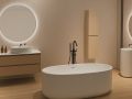 Vertigo Cream 120x260 cm - Panneau mural en SPC, finition ciment crme