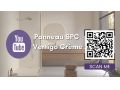 Vertigo Cream 120x260 cm - Panneau mural en SPC, finition ciment crme