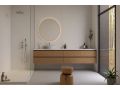 Vertigo Light 120x260 cm - Panneau mural en SPC, finition ciment gris clair