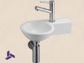Lave mains rond ceramique suspendu 23x39 cm| BONN 23 DROITE
