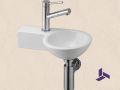 Lave mains rond ceramique suspendu 23x39 cm | BONN 23 GAUCHE