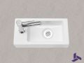 Lave mains Ceramique suspendue 36x18cm| FRANCFORT 36 GAUCHE