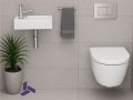 Lave mains Ceramique suspendue 36x18cm| FRANCFORT 36 GAUCHE