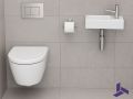 Lave mains Ceramique suspendue 36x18cm | FRANCFORT 36 DROITE