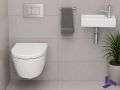 Lave mains Ceramique suspendue 36x18cm | FRANCFORT 36 DROITE
