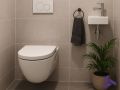 Lave-mains wc troit 18x30 cm ceramique | ROSTOCK 30 DROITE