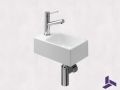 Lave-mains wc troit 18x30 cm ceramique | ROSTOCK 30 GAUCHE