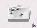 Lave-mains wc troit 18x30 cm ceramique | ROSTOCK 30 GAUCHE