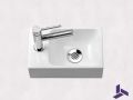 Lave-mains wc troit 18x30 cm ceramique | ROSTOCK 30 GAUCHE