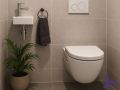 Lave-mains wc troit 18x30 cm ceramique | ROSTOCK 30 GAUCHE