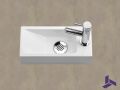 Lave-mains ultra-compact 32x15 cm rsine minrale blanc | BERLIN 32 DROITE