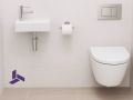 Lave-mains ultra-compact 32x15 cm rsine minrale blanc | BERLIN 32 GAUCHE