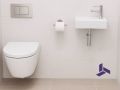Lave-mains ultra-compact 32x15 cm rsine minrale blanc | BERLIN 32 DROITE