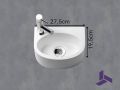 Lave-mains suspendu compact 27,5x19,5 cm | BREME 28 GAUCHE
