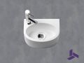 Lave-mains suspendu compact 27,5x19,5 cm | BREME 28 GAUCHE