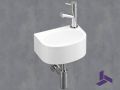 Lave-mains suspendu compact 27,5x19,5 cm | BREME 28 DROITE
