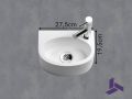 Lave-mains suspendu compact 27,5x19,5 cm | BREME 28 DROITE