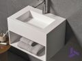 Lave-mains 35x50cm Solid Surface Mini vasque blanc mat design PETIT ARIANNE