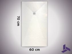 Douchebak 70x60 cm, extra vlak, antislip, VERONE