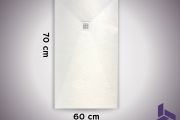 Receveur de douche 80x60 cm extra plat anti-derapant VERONE