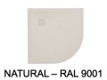 Ekstra flad kvart rund brusebakke - VERONE ANGULAR