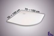Receveur de douche quart de rond 90x90 cm VERONE ANGULAR 