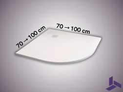 Receveur de douche quart de rond 100x100 cm VERONE ANGULAR 