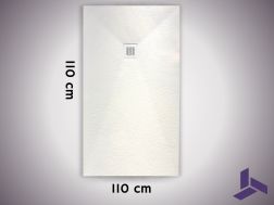 Douchebak 110x110 cm, extra vlak, antislip, VERONE