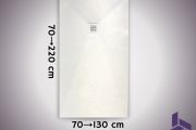 Receveur de douche extra plat 140 cm anti-derapant VERONE
