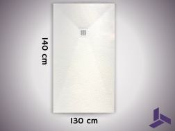 Receveur de douche 140x130 cm extra plat anti-derapant VERONE