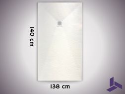 Brusekar 140x138 cm, ekstra fladt, skridsikkert, VERONE