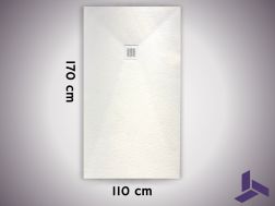 Douchebak 170x110 cm, extra vlak, antislip, VERONE