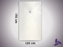 Douchebak 170x120 cm, extra vlak, antislip, VERONE