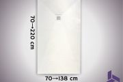 Receveur de douche extra plat 200cm anti-derapant VERONE