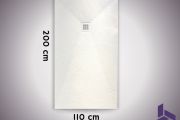 Receveur de douche 200x110 cm extra plat anti-derapant VERONE