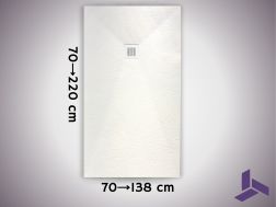 Receveur de douche extra plat 210cm anti-derapant VERONE