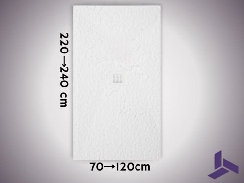 Receveur de douche extra plat 230 cm anti-derapant VERONE XL CENTRAL 