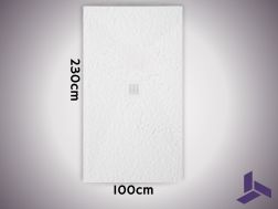 Receveur de douche extra plat 230x100cm anti-derapant VERONE XL CENTRAL 