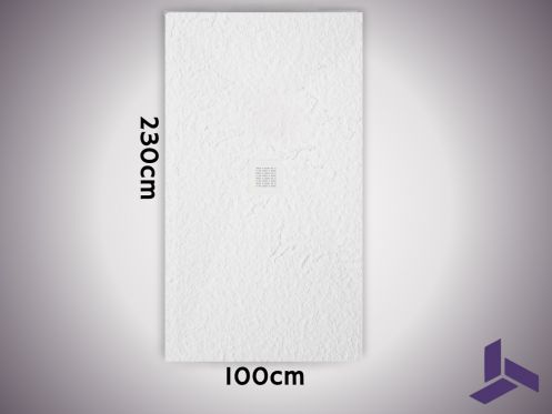 Extra vlakke douchebak 230x100 cm, antislip VERONE XL CENTRAL