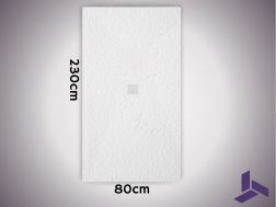 Extra vlakke douchebak 230x80 cm, antislip VERONE XL CENTRAL