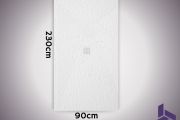 Receveur de douche extra plat 230x90cm anti-derapant VERONE XL CENTRAL 