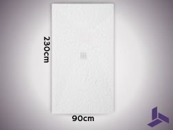 Ekstra pÅ‚aski brodzik prysznicowy 230x90 cm, antypoÅ›lizgowy VERONE XL CENTRAL