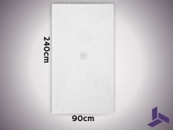 Extra vlakke douchebak 240x90 cm, antislip VERONE XL CENTRAL