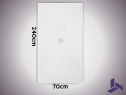 Extra vlakke douchebak 240x70 cm, antislip VERONE XL CENTRAL