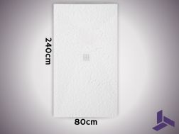 Extra vlakke douchebak 240x80 cm, antislip VERONE XL CENTRAL