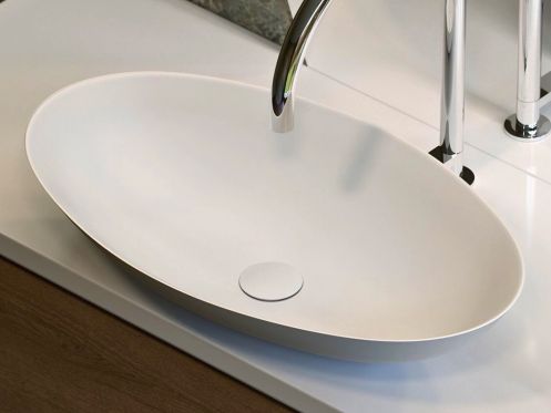 Vasque  poser, 58 x 42 cm, en rsine Solid Surface - ECLIPSE