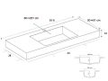 Plan vasque, rsine Solid-Surface - LEEDS SOLID 40 MINI