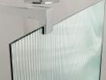 Walk-In Brusevæg Wavy Glas 8 mm DIJON WAVY sølv